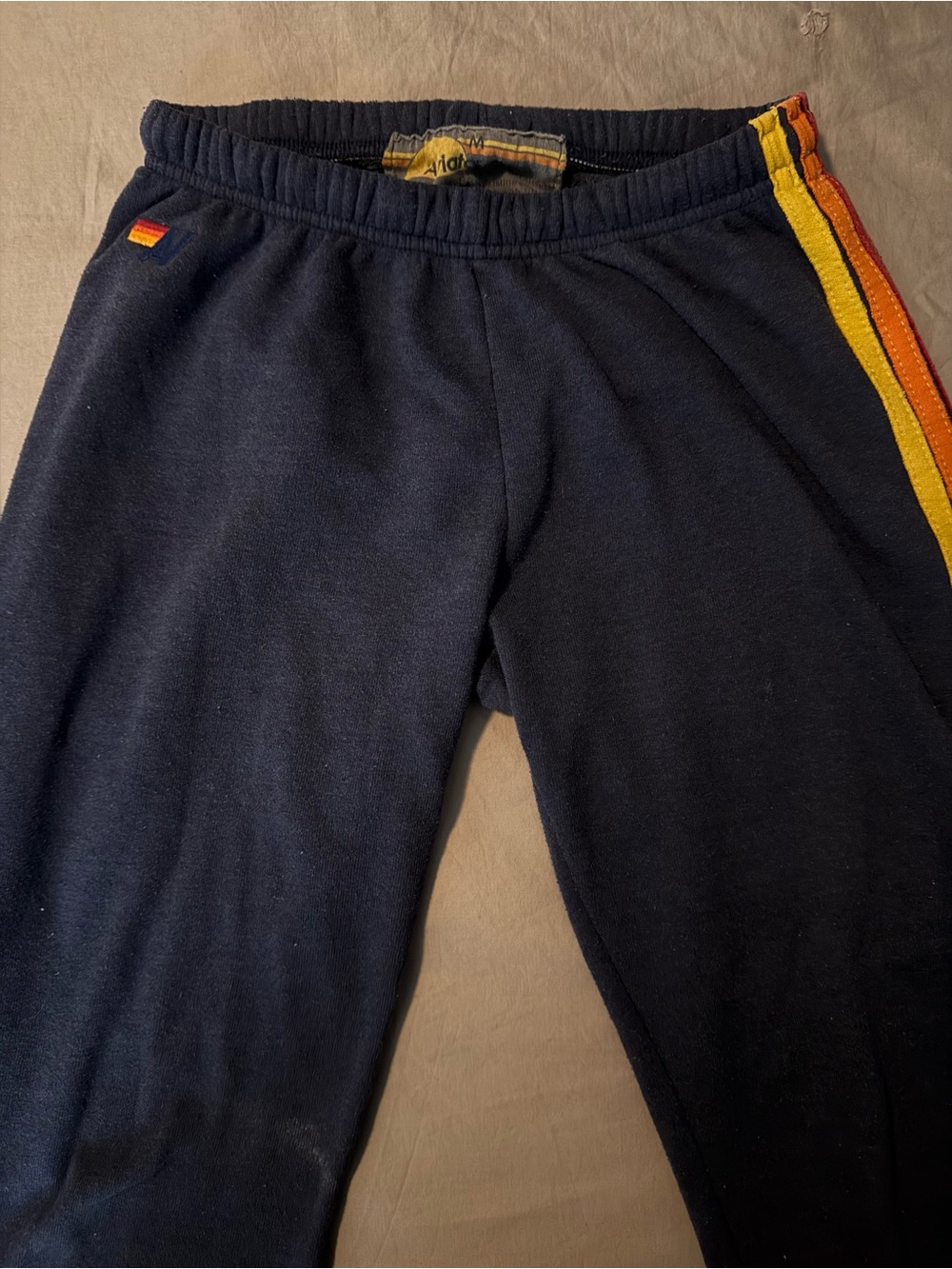 Aviator Nation Navy Blue 5 Stripe Joggers
